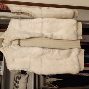 WHBM Rabbit fur vest